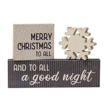 3 Set Merry Christmas to All Blocks - The Fox Decor